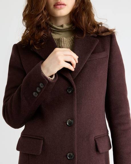 Classic Wool-Blend Three-Button Coat