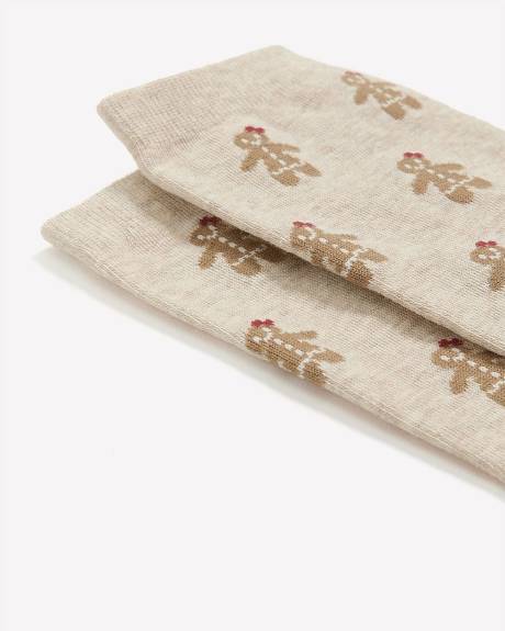 Crew Socks with Gingerbread Cookies