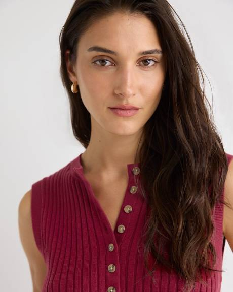 Veste Courte à Col Henley