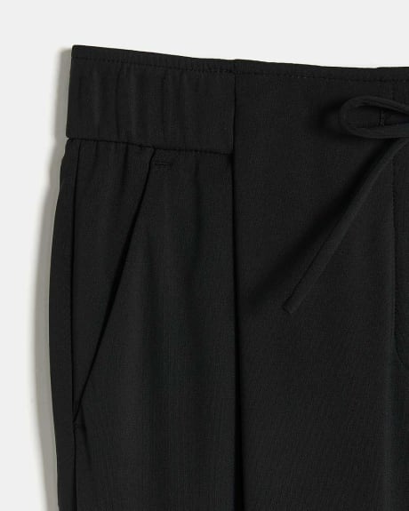 Pantalon Cheville Extensible Noir à Jambe Droite - 28"