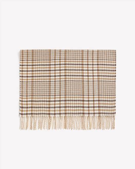Foulard Carreauté avec Franges