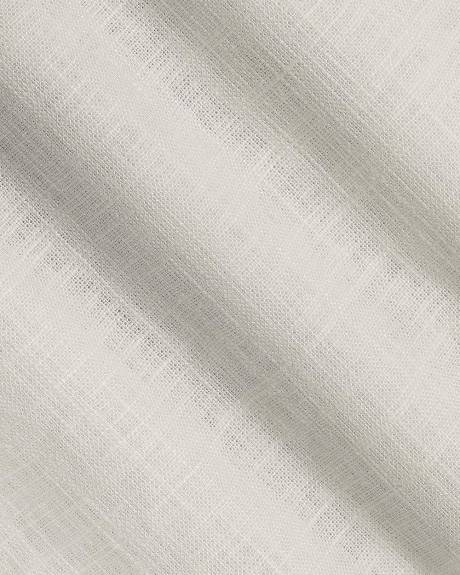 Pantalon en Lin &agrave; Taille Mi-Haute et Jambe Large