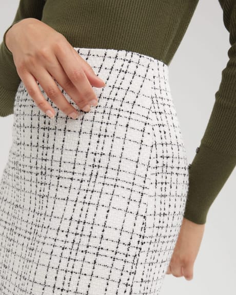 Plaid Tweed High-Waist Short Skirt