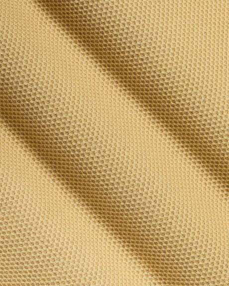 Polo Ample en Jacquard Texturé à Manches Courtes