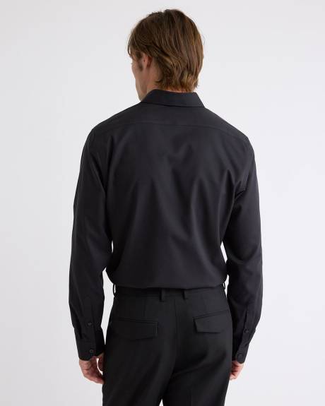 Chemise Habillée Unie en Coton Supima (R) à Coupe Étroite