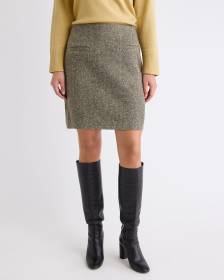Tweed A-Line Mini Skirt