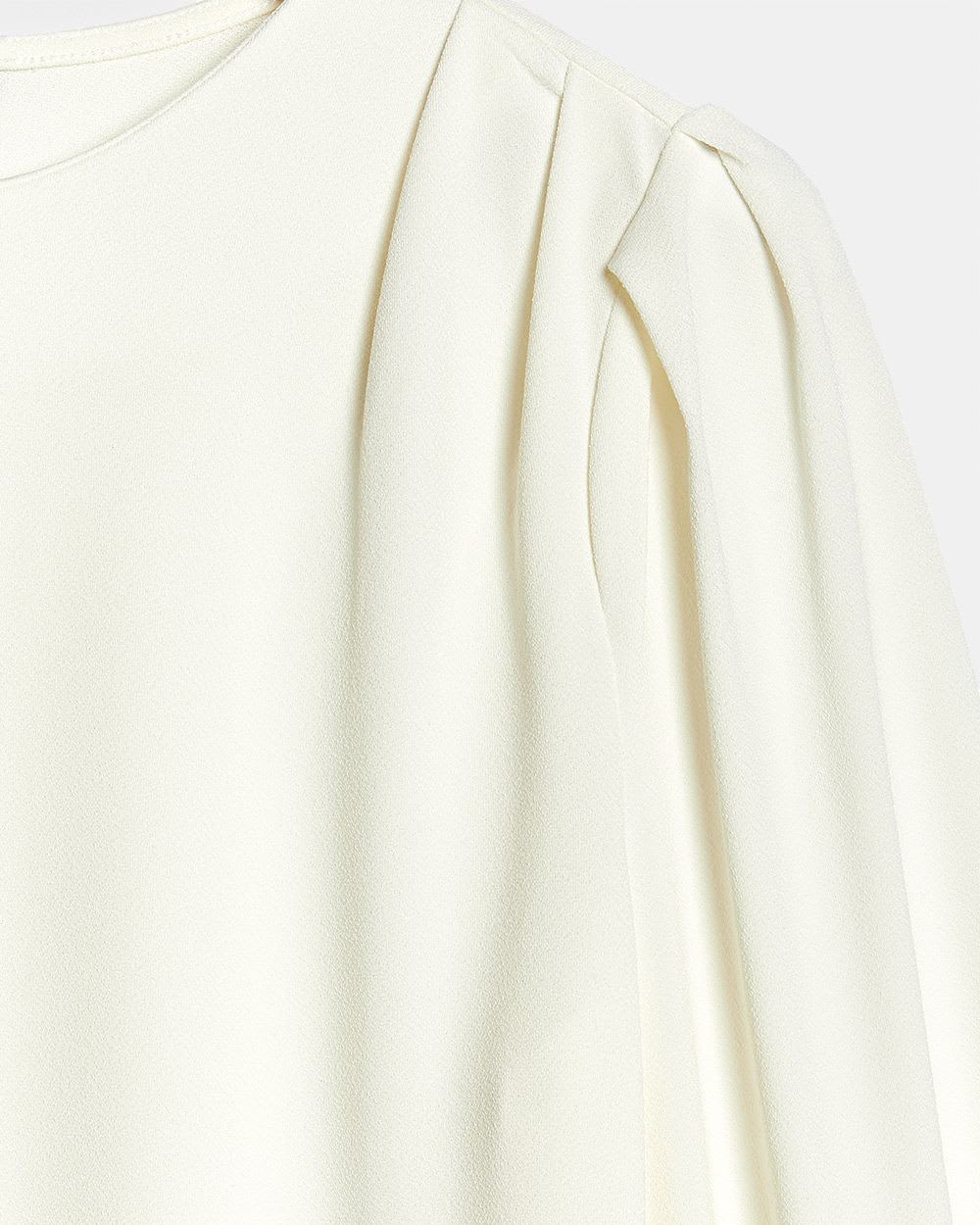 Long Sleeve Puffy Sleeve Crepe T-Shirt | RW&CO.