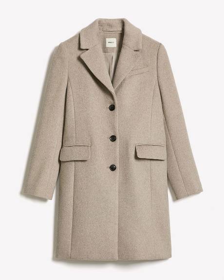 Classic Wool-Blend Three-Button Coat