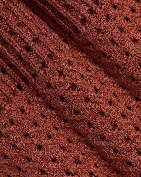 Pull Court Crocheté Sans Manches