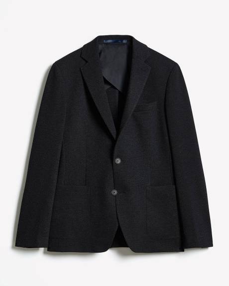 Veston en Tricot Texturé à Coupe Étroite