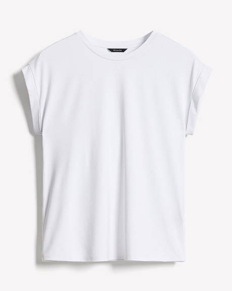 Relaxed-Fit Extended-Sleeve Crew-Neck Tee