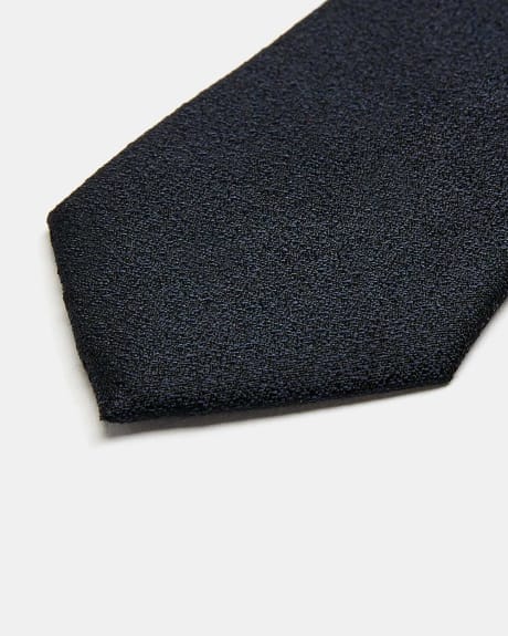 Cravate Étroite en Soie Texturée