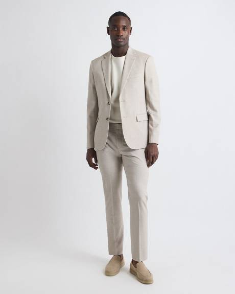 T-Shirt Uni à Col Rond en Coton Interlock Raffiné