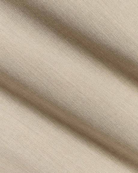 Tapered-Leg Beige Suit Pant