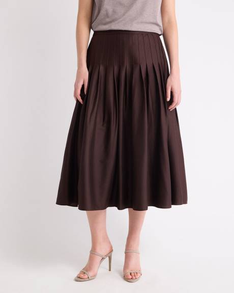 Ultra-High-Rise Twill Midi Skirt