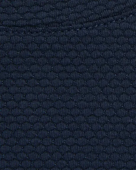 Textured Knit Crew-Neck T-Shirt
