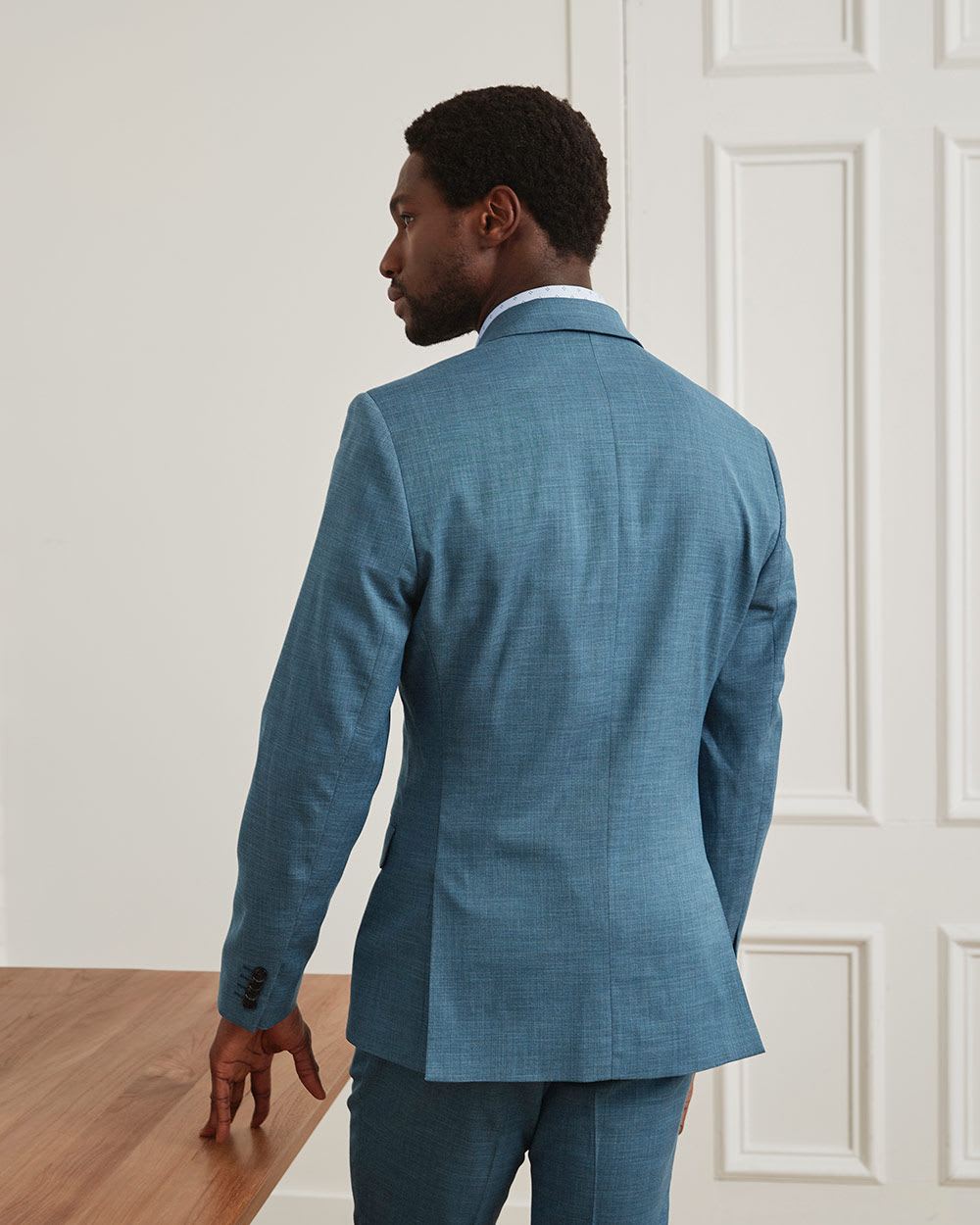 Slim Fit Woven Suit Blazer