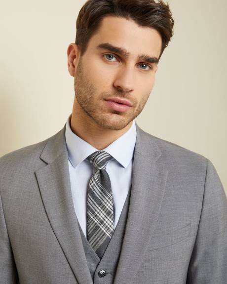 Essential Slim Fit stretch light grey suit Blazer