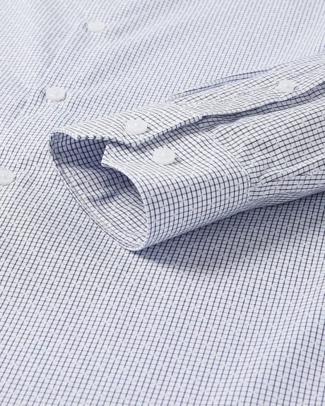 Tailored Fit Micro-Check Dobby Dress Shirt