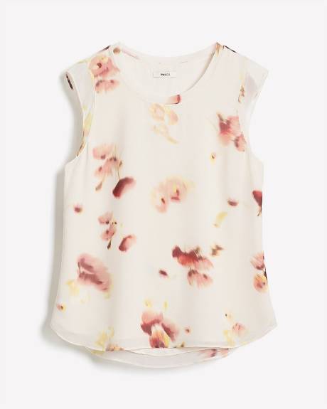 Blouse &agrave; Manches Tr&egrave;s Courtes et Col Rond