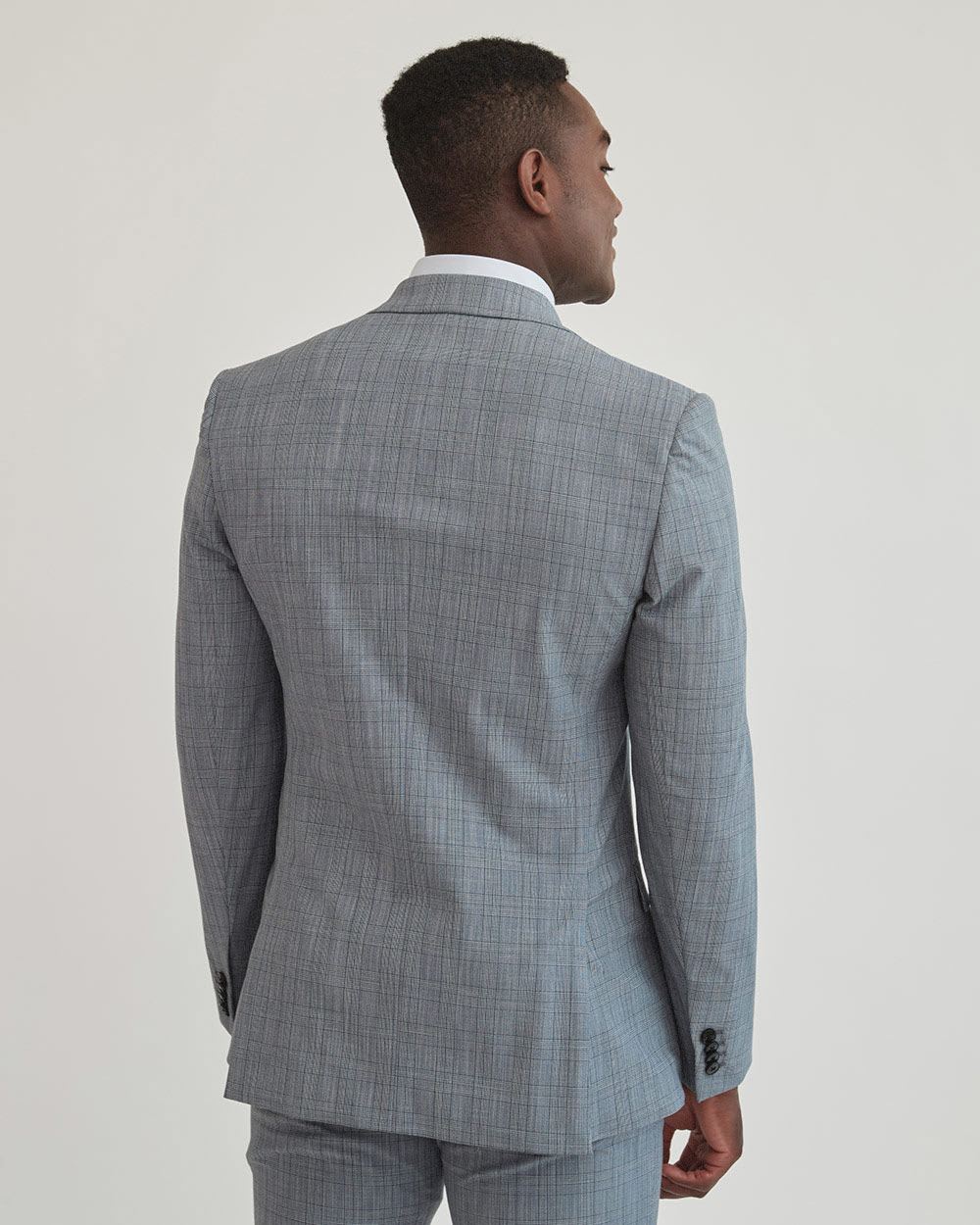 Tailored Fit Blue Checkered Blazer
