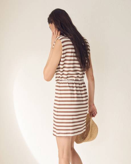 Mini Extended-Sleeve Dress with Removable Rope Belt
