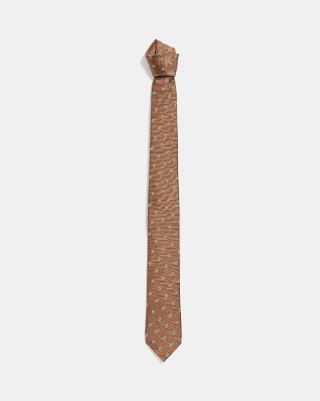 Cravate Régulière À Micro Motif Paisley