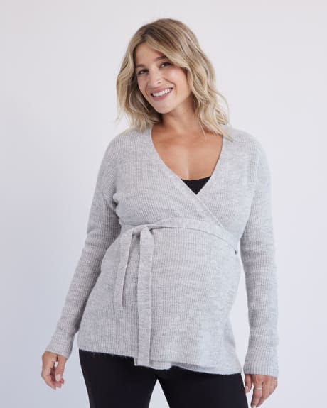 Nursing Wrap Sweater - Thyme Maternity