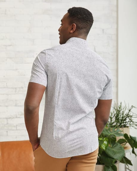 Slim Geo Patterned Short Sleeve Shirt