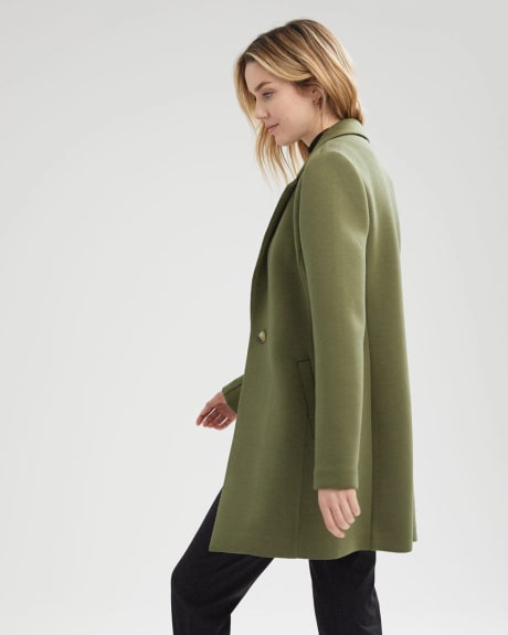 Stretch Olive Green Top Coat