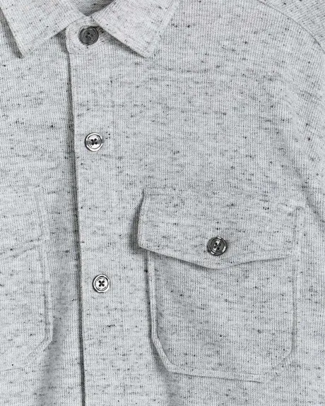 Brushed Knit Overshirt Jacket
