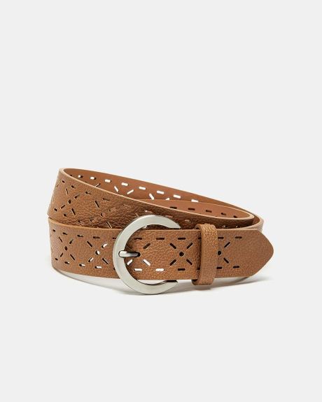 Perforated Belt With Matte Buckle