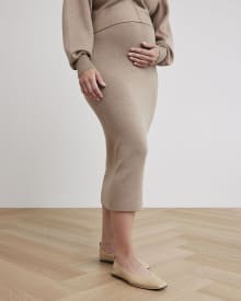 Pull-On Pencil Midi Skirt - Thyme Maternity