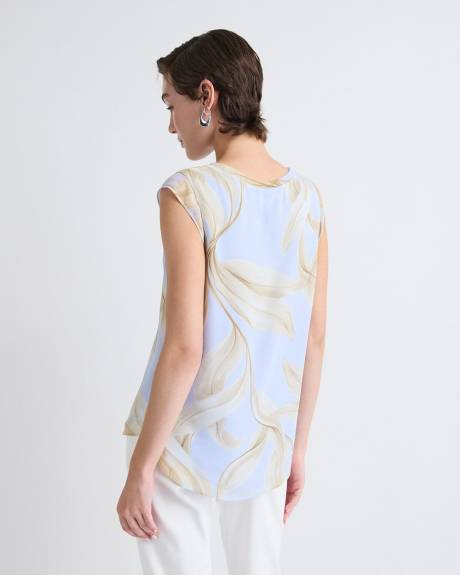 Blouse &agrave; Manches Tr&egrave;s Courtes et Col Rond