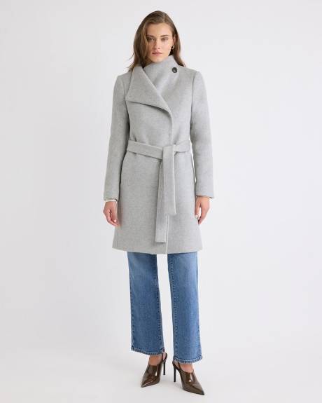 Wool-Blend Winter Coat with Polyfill Lining
