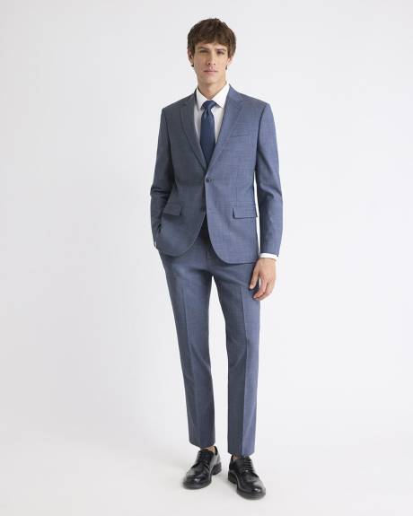 Slim-Fit Wool Check Suit Pant