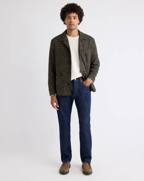 Long-Sleeve Crew-Neck Ribbed Sweater