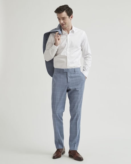 Blue Checkered Suit Pant