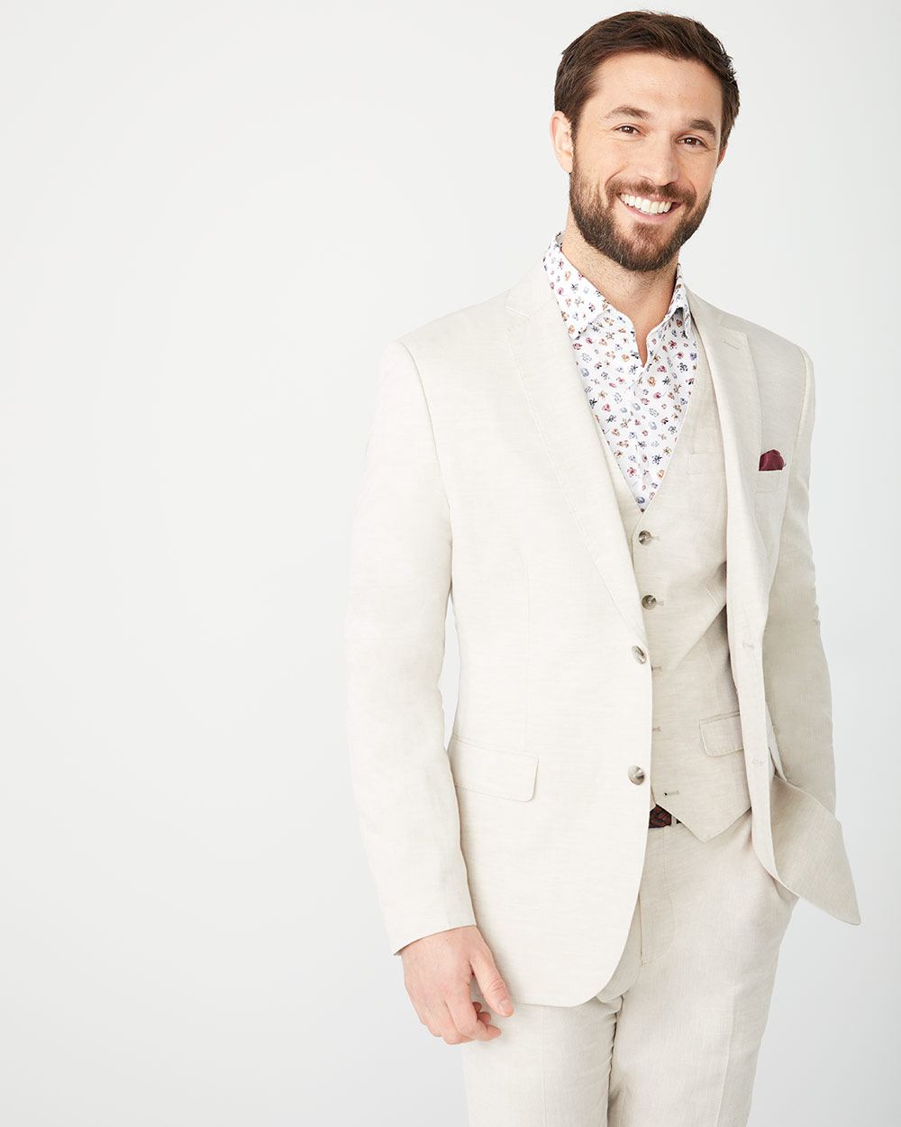 Tailored Fit Linen-Blend suit Blazer | RW&CO.