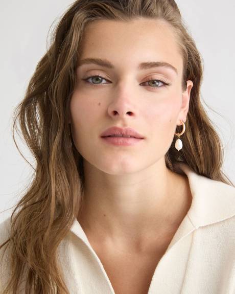 Hoops with Freshwater Pearls