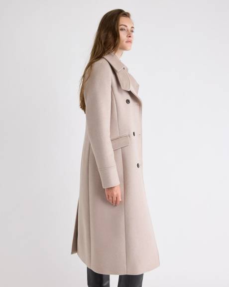 Wool-Cashmere Blend Double-Breasted Coat