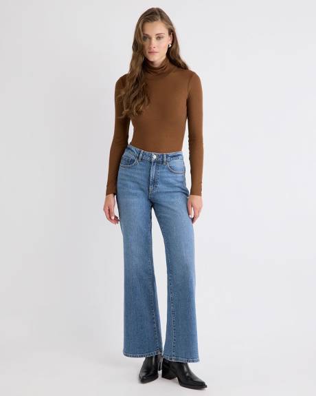 Wool-Blend High-Neck Long-Sleeve Top