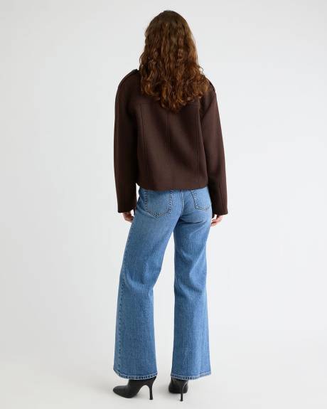 Wool-Blend Double-Breasted Coat