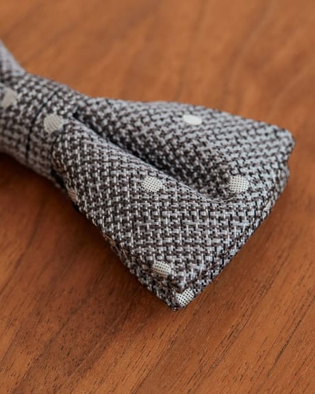 Textured Bow Tie with Dots