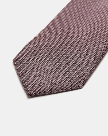 Cravate Régulière Texturée Framboise