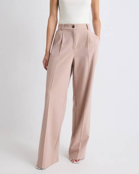 Pink Wide-Leg High-Rise Pant