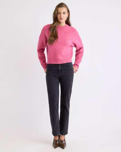 Long-Sleeve Crew-Neck Loose Sweater