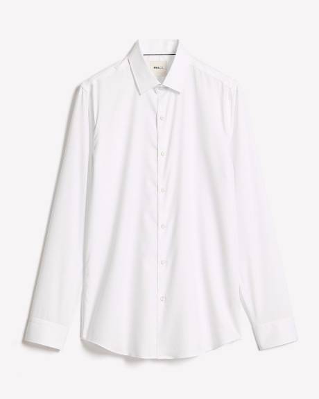 Chemise Habillée Unie à Coupe Étroite en Coton Modal