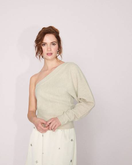 Pull D&eacute;contract&eacute; &agrave; Manche Longue Unique