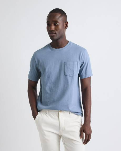 Essential Short-Sleeve Crew-Neck Tee with Pocket